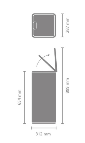 Kosz 30l Bo Touch Bin Platinum BRABANTIA