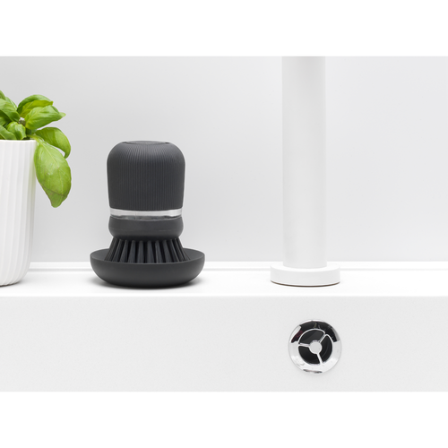 Szczotka z dozownikiem dark grey Brabantia