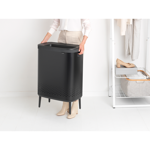 Kosz na bielizną 2x45l BO Laundry Bin Hi czarny matowy BRABANTIA