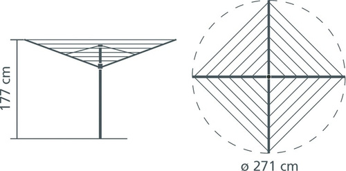 Suszarka ogrodowa Essential 40m (mocowanie do gruntu) BRABANTIA