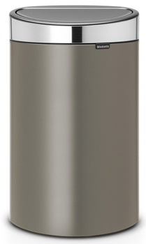 Kosz Touch Bin New 40l platynowy, pokrywa stal matowa BRABANTIA