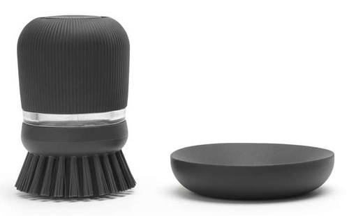 Szczotka z dozownikiem dark grey Brabantia