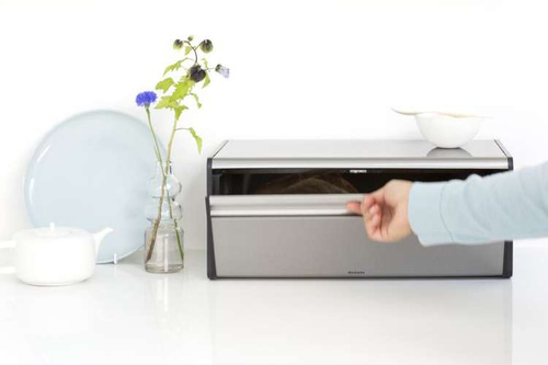 Prostokątny chlebak Matt Steel Fingerprint Proof BRABANTIA