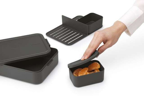 Pojemnik na lunch Bento Make&Take Dark Grey BRABANTIA