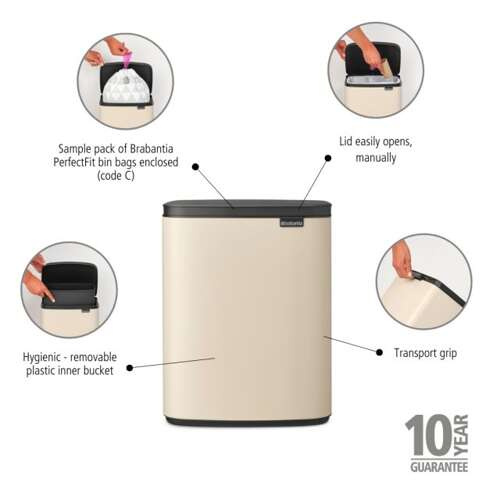 Kosz 12l Bo Soft Beige BRABANTIA