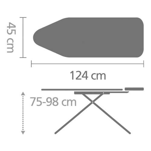 Deska do prasowania rozmiar C (124x45cm) Spring Bubbles BRABANTIA 