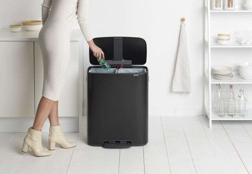 Kosz Bo Pedal Bin 2x30 l czarny matowy BRABANTIA 
