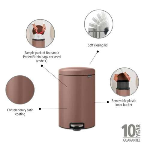 Kosz pedałowy NewIcon 20l Satin Taupe BRABANTIA