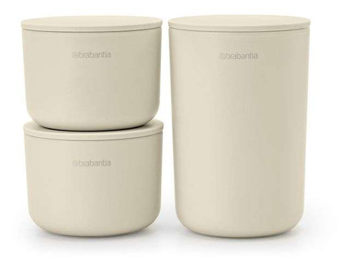 Zestaw 3 pojemników ReNew Soft Beige BRABANTIA