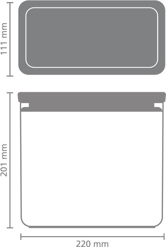 Pojemnik prostokątny 3,5l Tasty+ Dark Grey BRABANTIA 