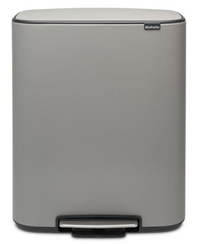 Kosz Bo Pedal Bin 2x30l szary betonowy powłoka mineralna BRABANTIA
