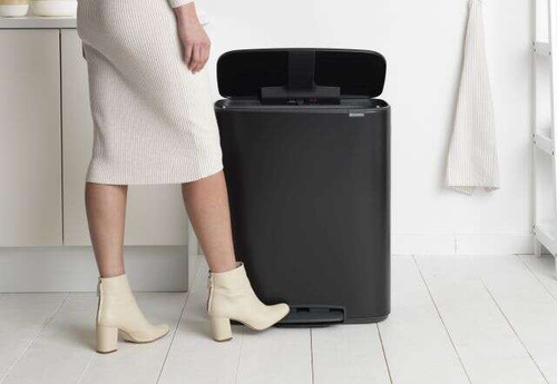 Kosz Bo Pedal Bin 2x30 l czarny matowy BRABANTIA 
